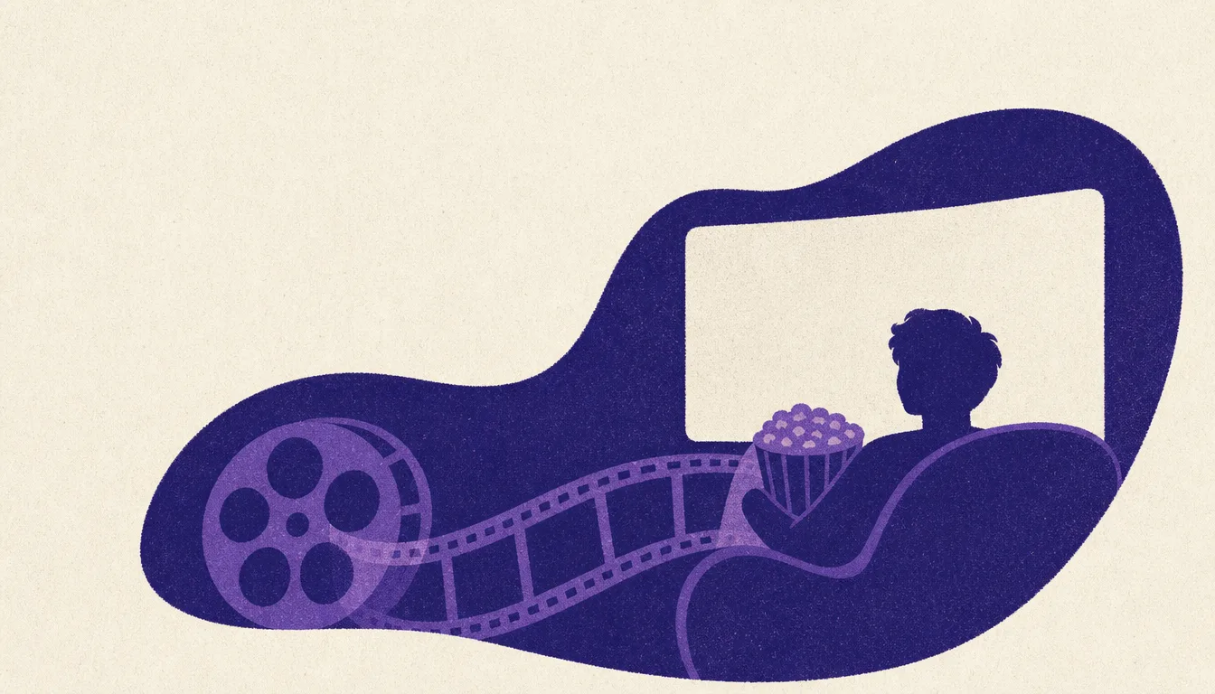 映画やドラマを英語で楽しむイメージイラスト